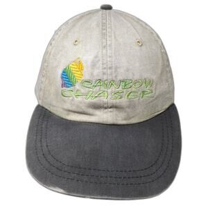 Rainbow Chaser Slideback Baseball Cap Beige One Size Adjustable 6 Panel Adams